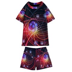 Physics Quantum Physics Particles Kids  Swim T-shirt And Shorts Set by Sarkoni