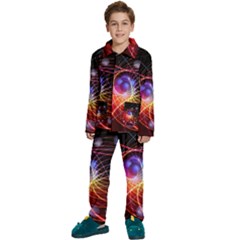 Physics Quantum Physics Particles Kids  Long Sleeve Velvet Pajamas Set by Sarkoni