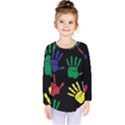 Ellipse Pattern Background Kids  Long Sleeve T-Shirt View1