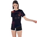 Christmas Background Motif Star Asymmetrical Short Sleeve Sports T-Shirt View1