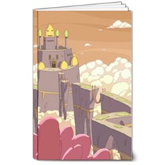 Animated Castle Illustration Adventure Time Cartoon Nature 8  X 10  Softcover Notebook by Sarkoni