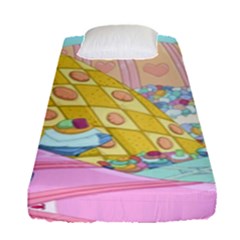 Pillows And Vegetable Field Illustration Adventure Time Cartoon Fitted Sheet (single Size) by Sarkoni