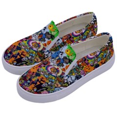 Cartoon Characters Tv Show  Adventure Time Multi Colored Kids  Canvas Slip Ons by Sarkoni