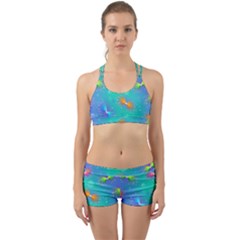 Non Seamless Pattern Blues Bright Back Web Gym Set by Dutashop