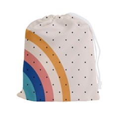 Retro Abstract Geometric Drawstring Pouch (2xl) by Modalart