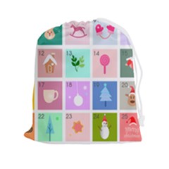 Christmas Wreath Advent Drawstring Pouch (2xl) by Modalart