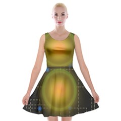 Technology System Velvet Skater Dress by Modalart