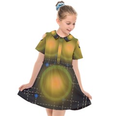 Technology System Kids  Short Sleeve Shirt Dress by Modalart