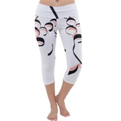 Feet Toes Foot Barefoot Footprint Capri Yoga Leggings by Modalart
