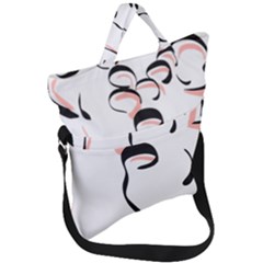 Feet Toes Foot Barefoot Footprint Fold Over Handle Tote Bag by Modalart
