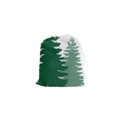 Pine Trees Spruce Tree Drawstring Pouch (xs) by Modalart