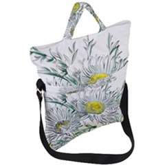 Thistle Alpine Flower Flower Plant Fold Over Handle Tote Bag by Modalart