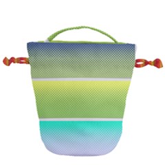 Pattern Banner Background Dot Set Drawstring Bucket Bag by Ravend