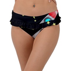 Planet Rocket Space Stars Frill Bikini Bottoms by Ravend