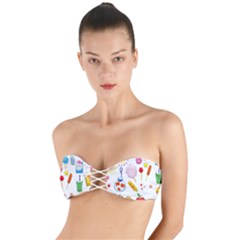 Summer Fair Food Goldfish Twist Bandeau Bikini Top by Ravend
