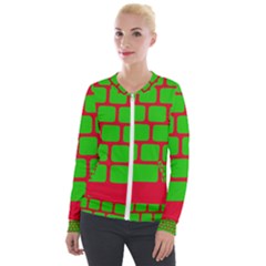 Keyboard Keys Computer Input Pc Velvet Zip Up Jacket by Ravend