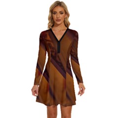 Card Game Mood The Tarot Long Sleeve Deep V Mini Dress  by Amaryn4rt