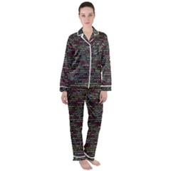 Full Frame Shot Of Abstract Pattern Women s Long Sleeve Satin Pajamas Set	 by Amaryn4rt