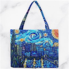 Starry Night Van Gogh Painting Art City Scape Mini Tote Bag by Modalart