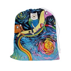 Adventure Time Art Starry Night Van Gogh Drawstring Pouch (2xl) by Modalart