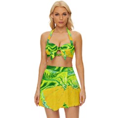 Zitro Abstract Sour Texture Food Vintage Style Bikini Top And Skirt Set  by Amaryn4rt
