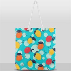 Pop Art Style Citrus Seamless Pattern Full Print Rope Handle Tote (large) by Bedest