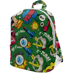 Pop Art Colorful Seamless Pattern Zip Up Backpack by Bedest