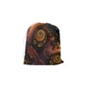 Paisley Abstract Fabric Pattern Floral Art Design Flower Drawstring Pouch (Small) View2