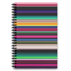 Horizontal Lines Colorful 5 5  X 8 5  Notebook by Pakjumat