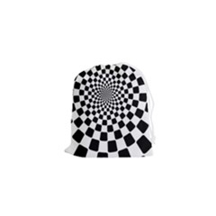 Geomtric Pattern Illusion Shapes Drawstring Pouch (xs) by Pakjumat
