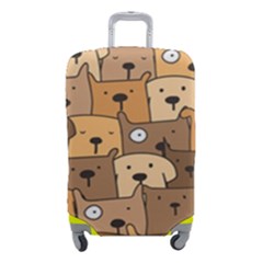 Cute Dog Seamless Pattern Background Luggage Cover (small) by Pakjumat