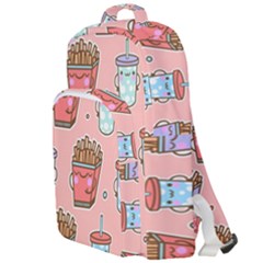 Cute Kawaii Food Seamless Pattern Double Compartment Backpack by Pakjumat