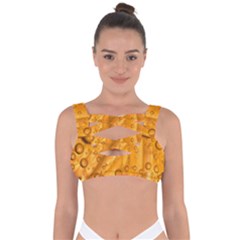Lime Water Bubbles Macro Light Detail Background Bandaged Up Bikini Top by Pakjumat