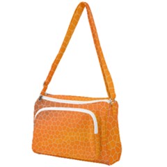Orange Mosaic Structure Background Front Pocket Crossbody Bag by Hannah976