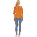 Orange Mosaic Structure Background Lightweight Drawstring Hooded Top View4