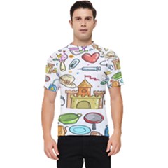 Baby Equipment Child Sketch Hand Men s Short Sleeve Rash Guard by Hannah976
