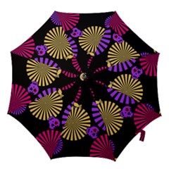 Seamless Halloween Day Of The Dead Hook Handle Umbrellas (large) by Hannah976