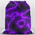 Purple Pattern Background Structure Drawstring Bag (Large) View1