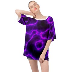 Purple Pattern Background Structure Oversized Chiffon Top by Hannah976