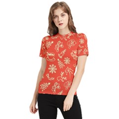 Green Christmas Breakfast   Women s Short Sleeve Rash Guard by ConteMonfrey