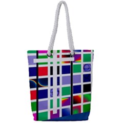 Color Graffiti Pattern Geometric Full Print Rope Handle Tote (small) by Hannah976