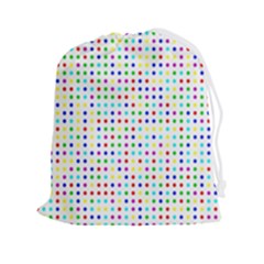 Dots Color Rows Columns Background Drawstring Pouch (2xl) by Hannah976