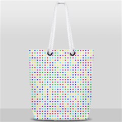 Dots Color Rows Columns Background Full Print Rope Handle Tote (small) by Hannah976