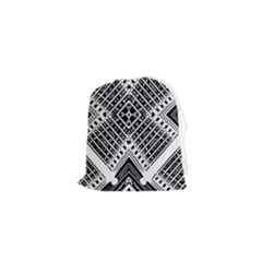 Pattern Tile Repeating Geometric Drawstring Pouch (xs) by Hannah976