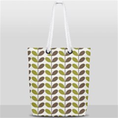 Leaf Plant Pattern Seamless Full Print Rope Handle Tote (small) by Hannah976