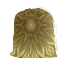 Background Pattern Golden Yellow Drawstring Pouch (2xl) by Hannah976