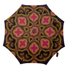 Kaleidoscope Art Pattern Ornament Hook Handle Umbrellas (large) by Hannah976