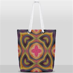 Kaleidoscope Art Pattern Ornament Full Print Rope Handle Tote (small) by Hannah976