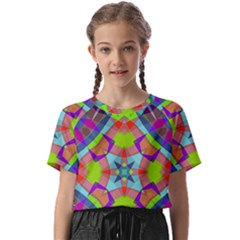 Farbenpracht Kaleidoscope Pattern Kids  Basic T-shirt by Hannah976