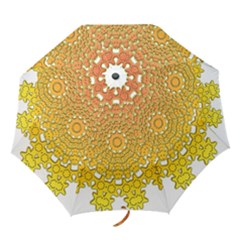 Mandala Background Image Ornament Folding Umbrellas by Hannah976